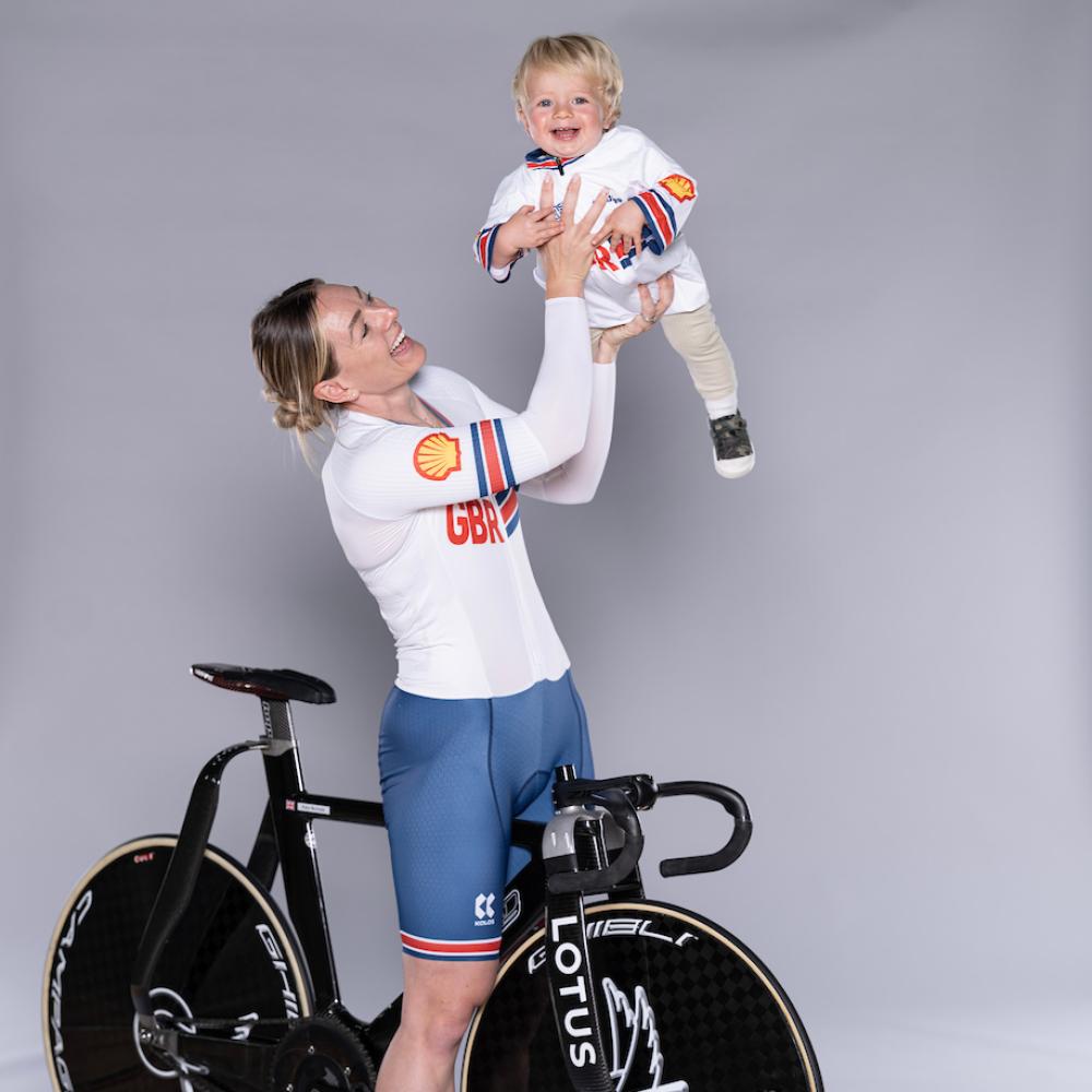 katy marchant bike with baby