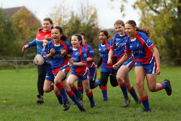 national lottery rlwc girls playing rugby